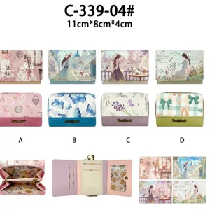 Monedero Sintético Mujer con Muñeca Sweet Candy, Caja, Bolsillo Interno y Espacio para Tarjetas