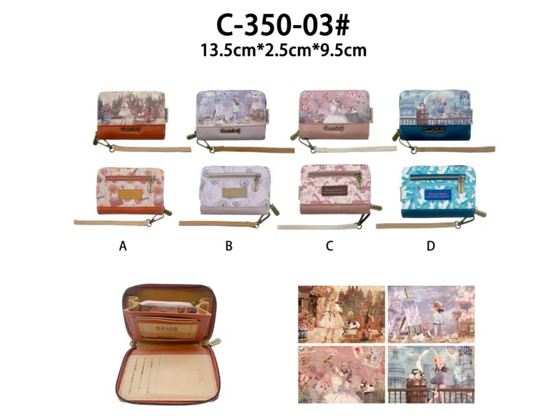 Monedero Sintético de Mujer con Muñeca Sweet Candy, Asa de Mano Extraíble y Espacio para Tarjetas - Imagen 2