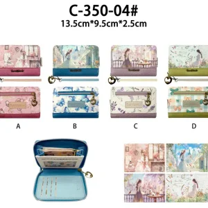 Monedero Sintético con Muñeca Sweet Candy, Asa Corta Extraíble y Bolsillo Trasero para Mujer