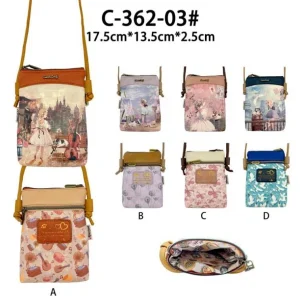 Bolso Portamovil Sintético de Muñeca Sweet Candy para Mujer con Asa Larga y Bolsillo Trasero