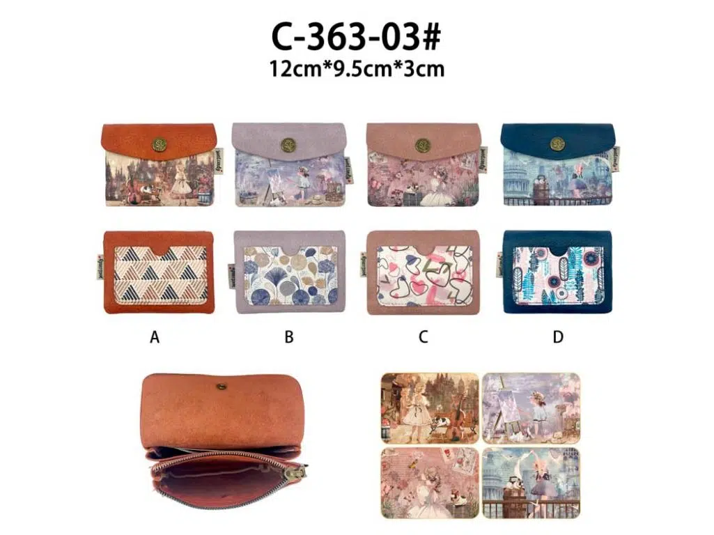 Monedero Sintético Compacto Muñeca Sweet Candy con Lata, Solapa y 3 Compartimentos para Mujer - Imagen 2