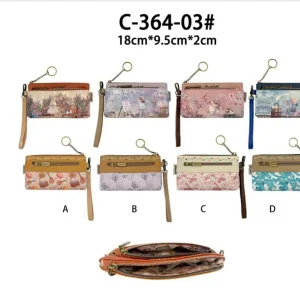 Cartera Sintética Muñeca Sweet Candy con Caja, Bolsillos Exteriores y Cierre de Cremallera Mujer