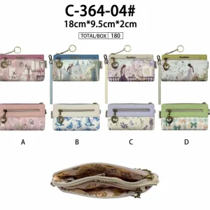 Cartera Sintética de Mujer con Muñeca Sweet Candy, Caja, Bolsillos Exteriores y Cremallera