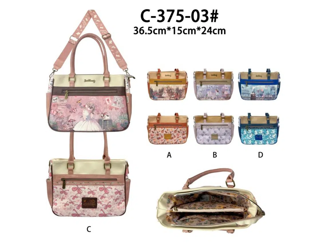 Bolso de Hombro Sintético de Mujer con Muñeca Sweet Candy y 4 Compartimentos Exteriores