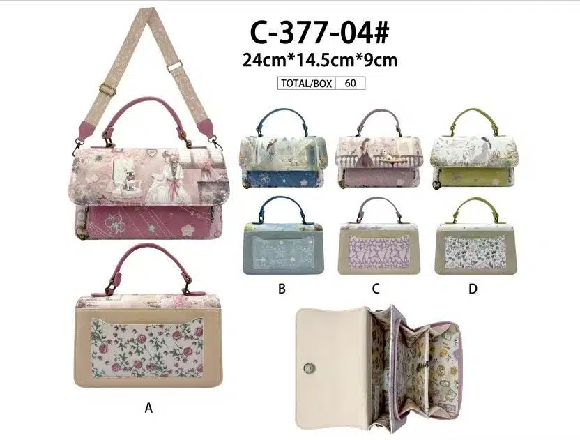 Bolso de Mano Sintético Tipo Maletín con Muñeca Sweet Candy y Compartimento Trasero para Mujer - Imagen 2