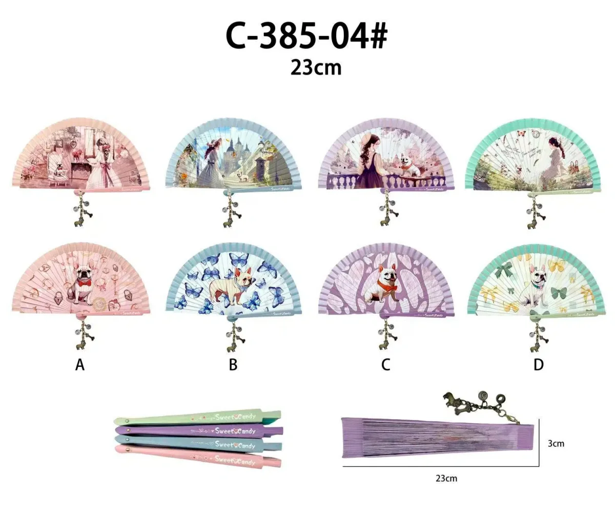Abanico con Diseño de Muñeca Sweet Candy, Caja y Precioso Estilo para Mujer - Imagen 2