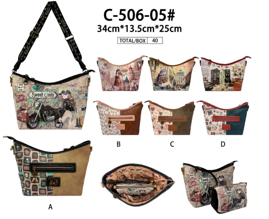 Bolso de Hombro Sintético Mujer con Muñeca Sweet Candy + Bolsito Bandolera Extra - Imagen 2