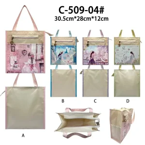 Bolsa Sintética Tote con Muñeca Sweet Candy y Compartimentos Exteriores para Mujer