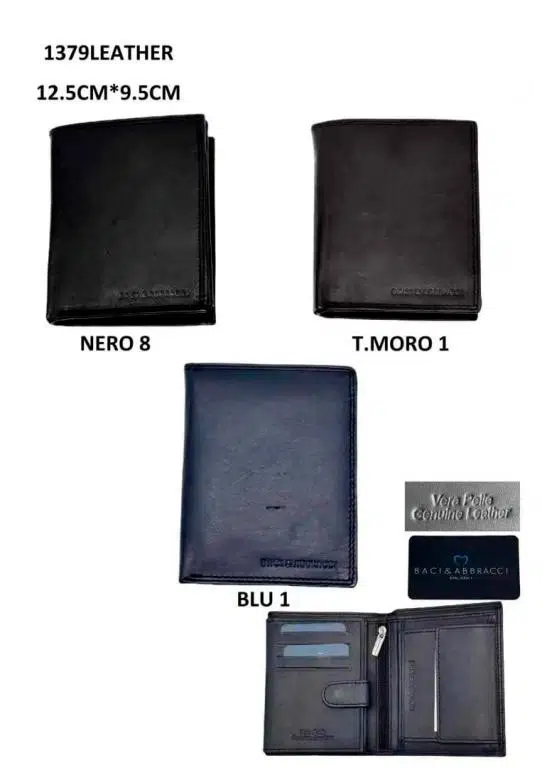 Cartera de Caballero en Piel con Colores Clásicos, Espacio para Tarjetas y Bolsillos Internos - Imagen 2