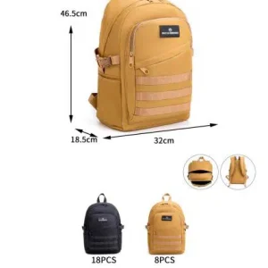 Mochila Sintética de Hombre con Gran Capacidad y Diseño 3 Lineas Frontales