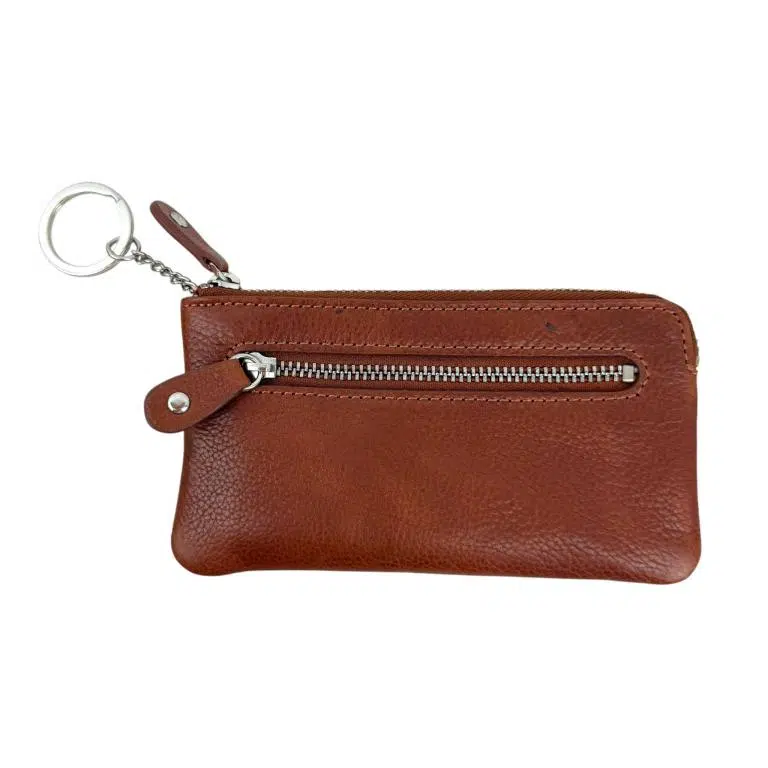 Monedero de Piel con Gran Calidad, Bolsillo Frontal y Anilla para Mujer