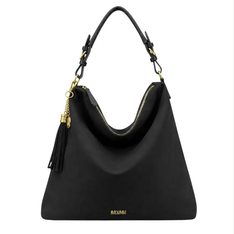 Amplo Bolso de Hombro Sintético Hobo de Mujer Coveri Collection con Asa Ajustable y Bolsillo Trasero - Imagen 6