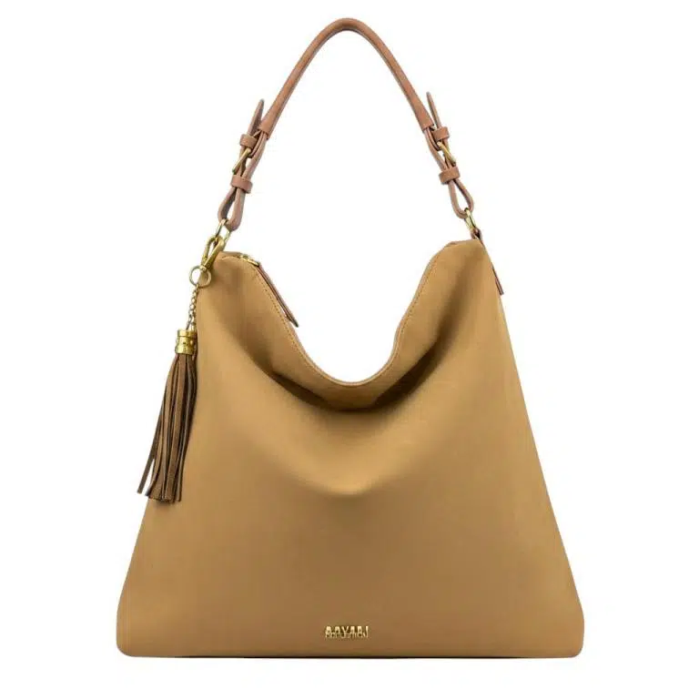 Amplo Bolso de Hombro Sintético Hobo de Mujer Coveri Collection con Asa Ajustable y Bolsillo Trasero - Imagen 4