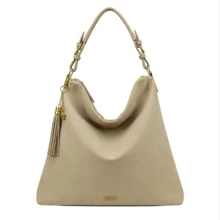 Amplo Bolso de Hombro Sintético Hobo de Mujer Coveri Collection con Asa Ajustable y Bolsillo Trasero - Imagen 5