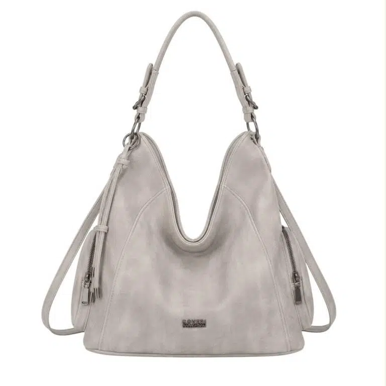 Bolso de Hombro Sintético Estilo Hobo Coveri Collection con Multicompartimentos Mujer - Imagen 9