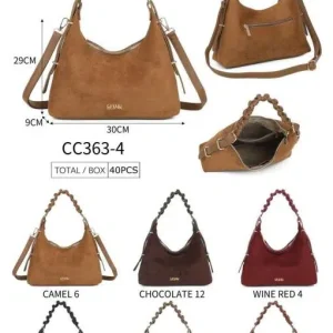Bolso de Mano Sintético Estilo Serraje Coveri Collection con Asa Corta Trenzada de Mujer