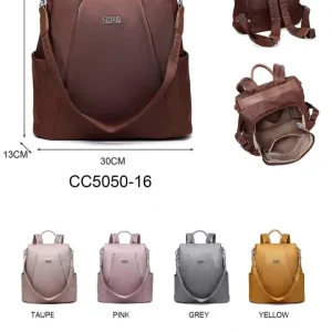 Mochila Antirrobo en Nylon Coveri Collection con 5 Compartimentos y Gran Capacidad para Mujer