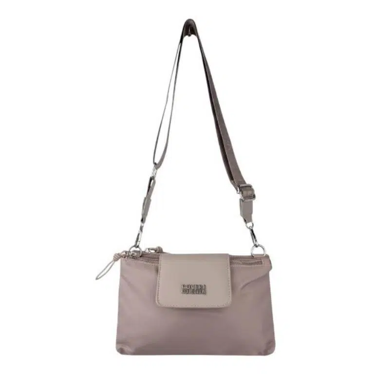 Bolso Bandolera en Nylon Coveri Collection con Mini Solapa y 2 Bolsillos con Cremallera Mujer - Imagen 9