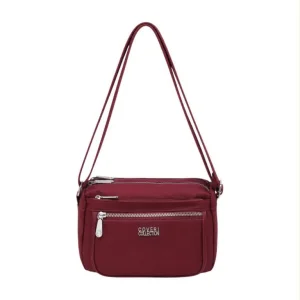Bolso Bandolera Nylon Coveri Collection con Multicompartimentos y Cremallera para Mujer