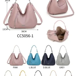 Bolso de Hombro Hobo en Nylon Coveri Collection para Mujer con 2 Bolsillos Exteriores