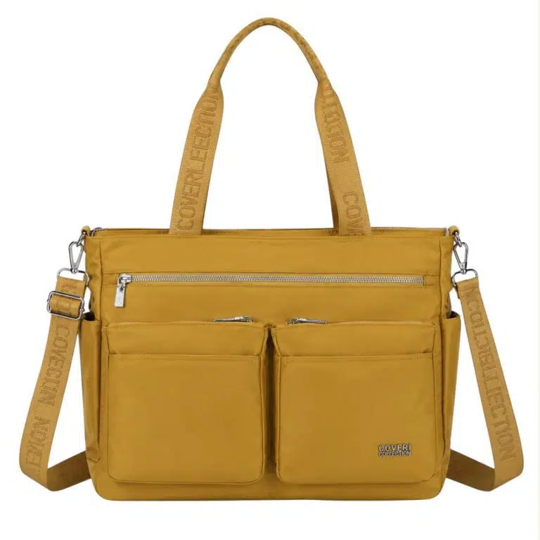 Amplio Bolso de Hombro en Nylon para Mujer con 9 Compartimentos y Gran Calidad Coveri Collection - Imagen 6