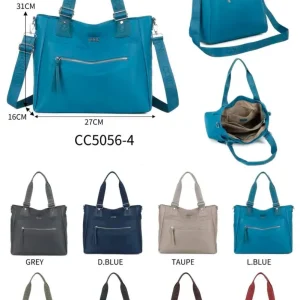 Bolso de Nylon para Mujer con 3 Bolsillos Exteriores y Gran Capacidad Coveri Collection