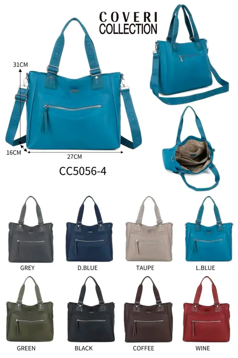 Bolso de Nylon para Mujer con 3 Bolsillos Exteriores y Gran Capacidad Coveri Collection - Imagen 2