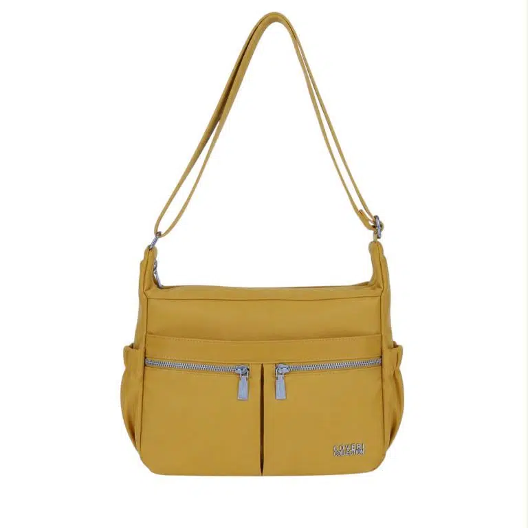 Bolso de Hombro en Tela Nylon Coveri Collection con 6 Bolsillos Exteriores y Cremallera Mujer - Imagen 6