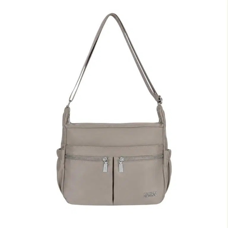 Bolso de Hombro en Tela Nylon Coveri Collection con 6 Bolsillos Exteriores y Cremallera Mujer - Imagen 3