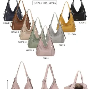 Bolso de Hombro Coveri Collection con Múltiples Bolsillos y Asa Larga para Mujer.