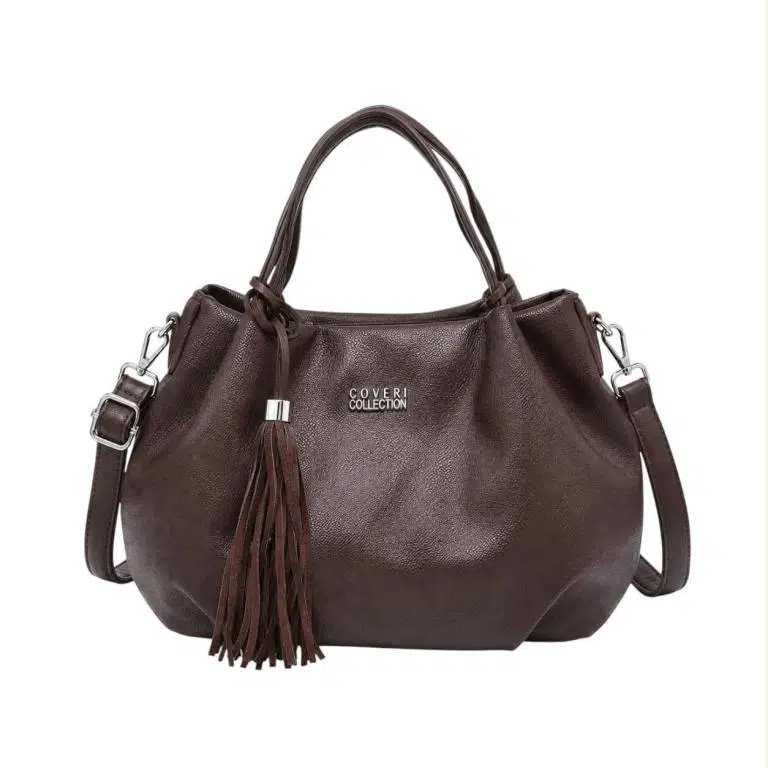 Bolso de Mano Sintético Coveri Collection con Flecos Decorativos y Bolsillo Trasero Mujer - Imagen 9