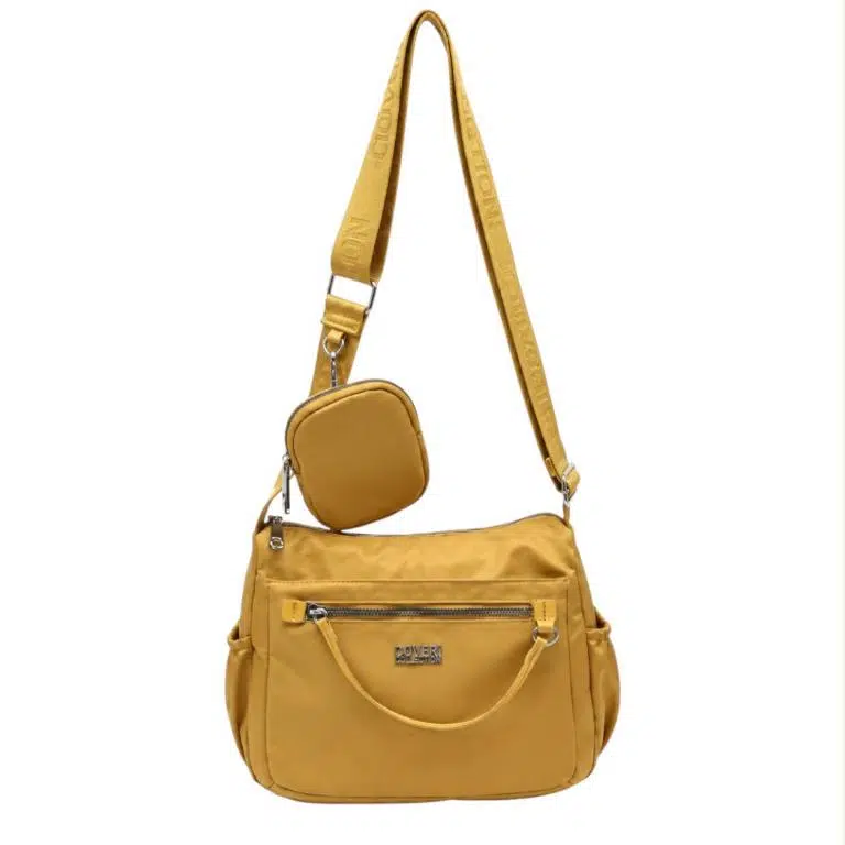 Bolso Bandolera de Mujer en Tela Nylon Coveri Collection con 6 Compartimentos y Monedero Extra - Imagen 7