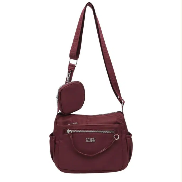 Bolso Bandolera de Mujer en Tela Nylon Coveri Collection con 6 Compartimentos y Monedero Extra - Imagen 2