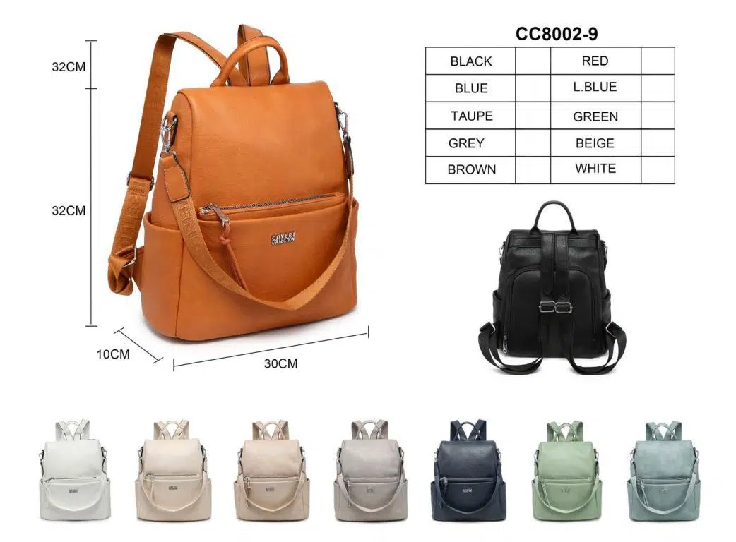 Mochila Antirrobo Sintética con Compartimentos Exteriores y Neceser Extra para Mujer - Imagen 2