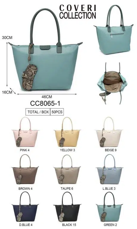 Bolso de Hombro Coveri Collection en Nylon con Monedero Extra Diseño Serpiente Mujer - Imagen 3