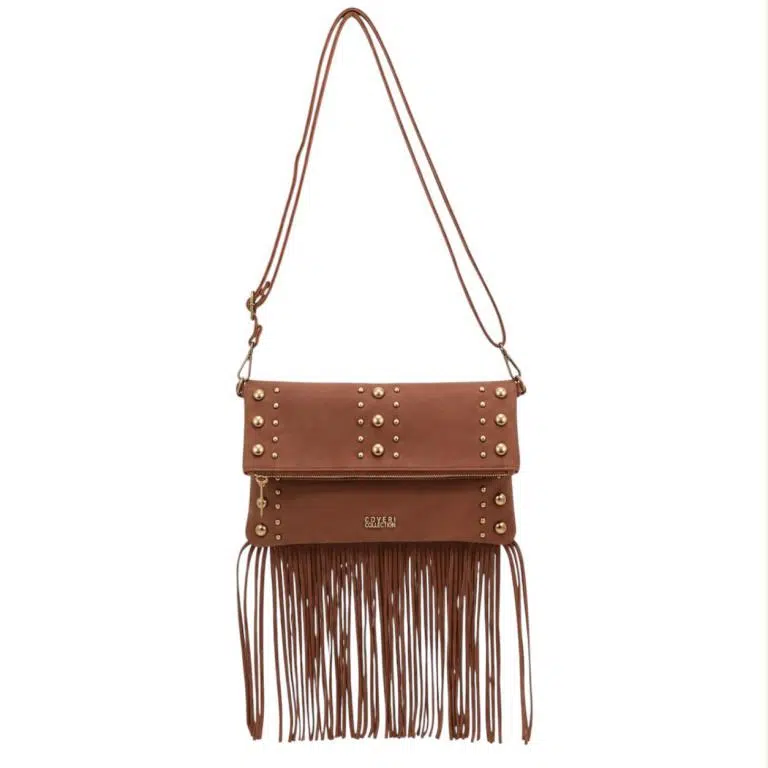 Bolso Bandolera Sintético Coveri Collection con Flecos, Piedras Frontales y Bolsillo Trasero Mujer - Imagen 4