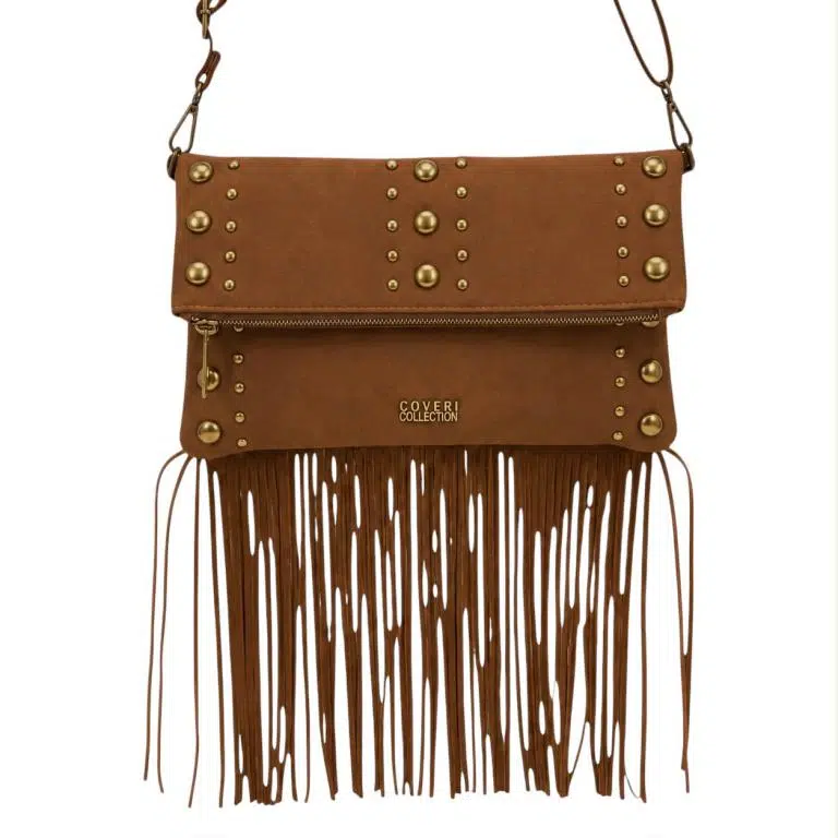 Bolso Bandolera Sintético Coveri Collection con Flecos, Piedras Frontales y Bolsillo Trasero Mujer - Imagen 5
