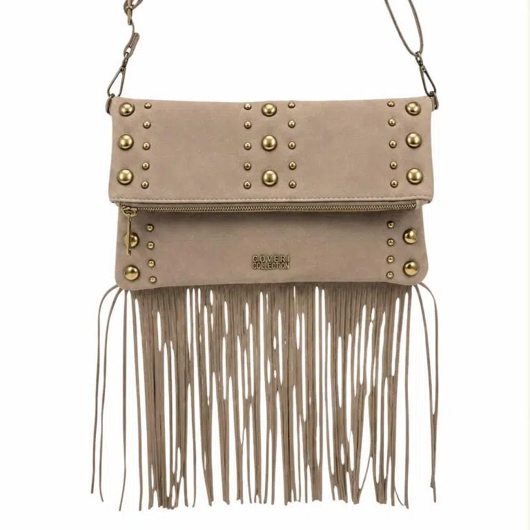 Bolso Bandolera Sintético Coveri Collection con Flecos, Piedras Frontales y Bolsillo Trasero Mujer - Imagen 9
