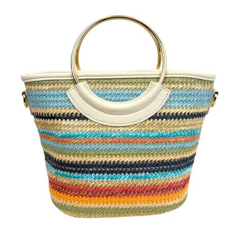 Bolso de Mano Sintético Multicolor Coveri Collection con Asas Cortas Circulares para Mujer - Imagen 5