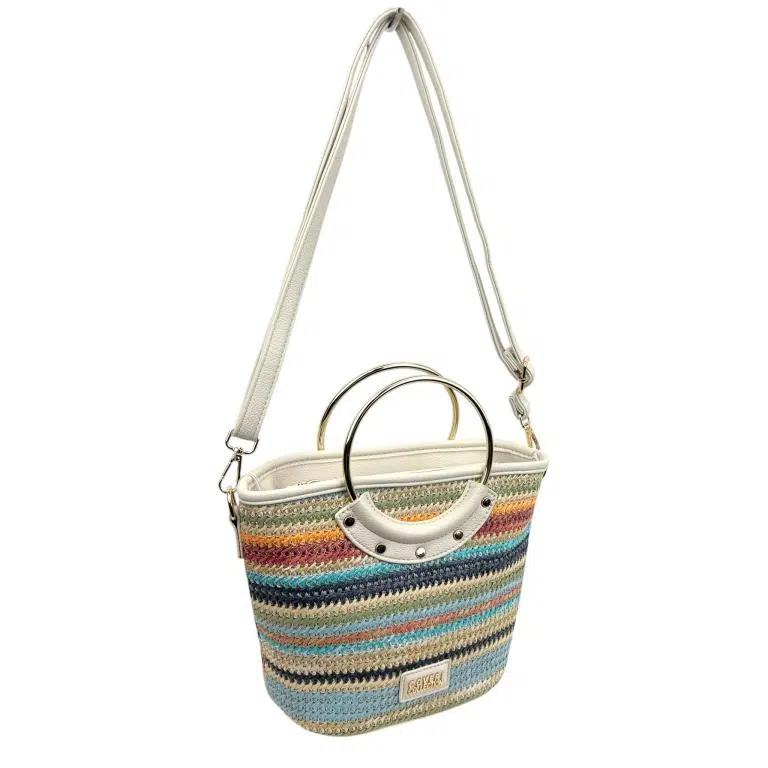 Bolso de Mano Sintético Multicolor Coveri Collection con Asas Cortas Circulares para Mujer - Imagen 7