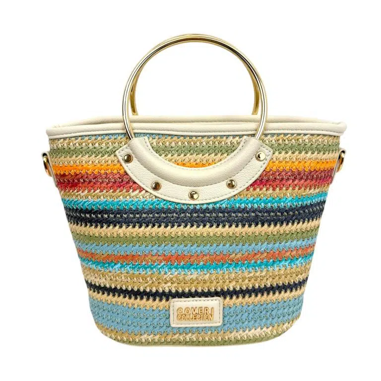 Bolso de Mano Sintético Multicolor Coveri Collection con Asas Cortas Circulares para Mujer - Imagen 3