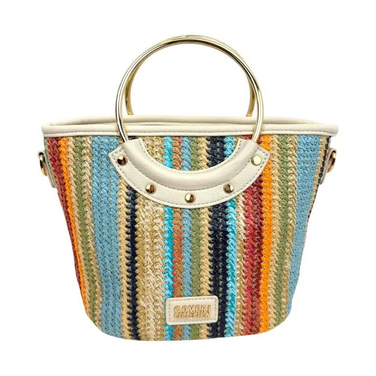 Bolso de Mano Sintético Multicolor Coveri Collection con Asas Cortas Circulares para Mujer - Imagen 4