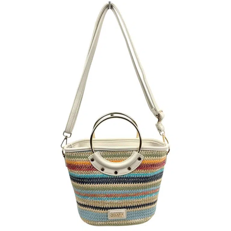 Bolso de Mano Sintético Multicolor Coveri Collection con Asas Cortas Circulares para Mujer - Imagen 6