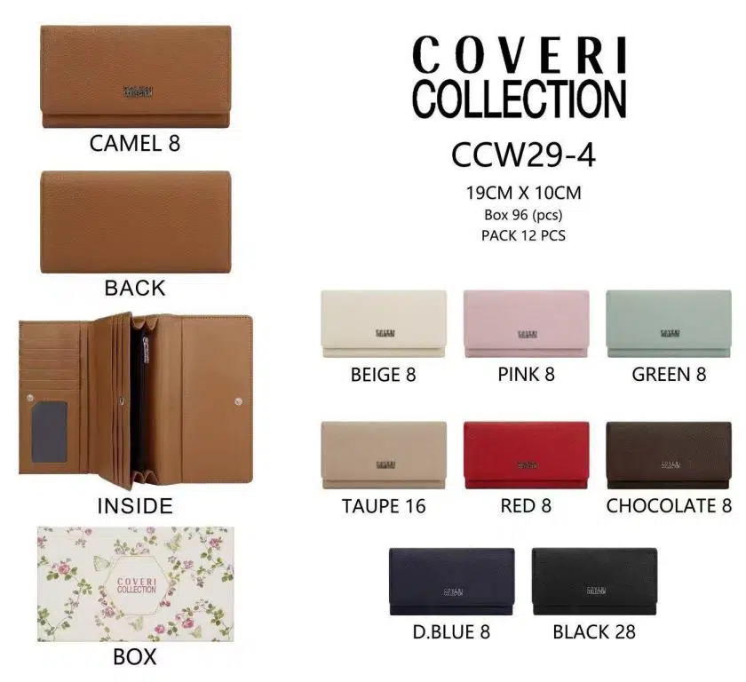 Cartera Sintética de Mujer Coveri Collection con Espacio para Móvil y Caja de Regalo - Imagen 3