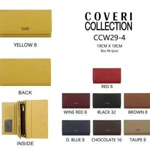 Cartera Sintética Coveri Collection con Espacio para Móvil y Solapa de Botón para Mujer