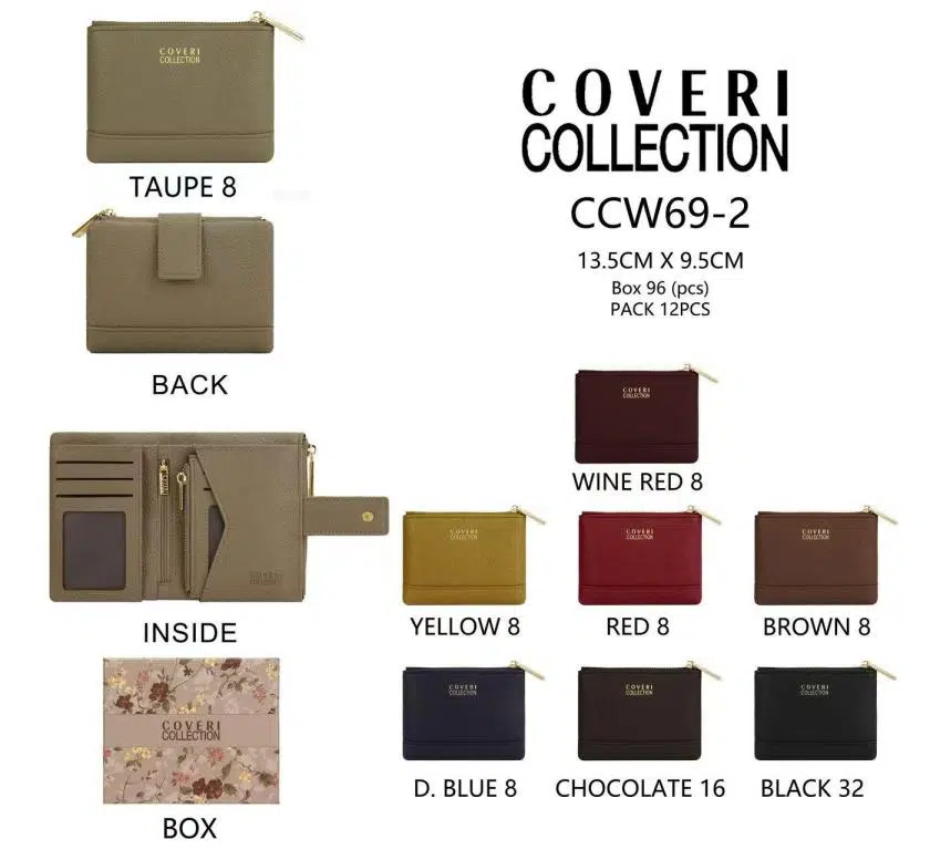 Monedero Sintético Coveri Collection de Mujer con Caja y Tarjetero Extraíble - Imagen 3