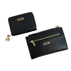 Juego de Cartera con Bolsillo Frontal y Tarjetero Sintéticos de Gran Calidad Coveri Collection para Mujer