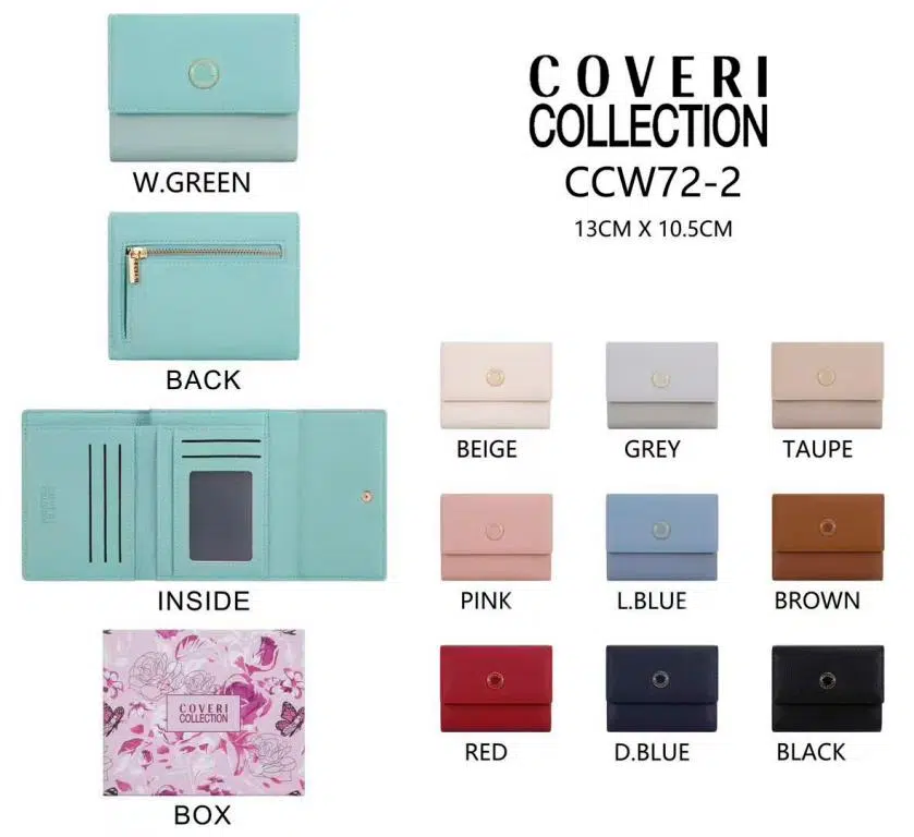Cartera Sintética Coveri Collection de Mujer con Caja, Espacio para Tarjetas y Bolsillo Trasero - Imagen 2