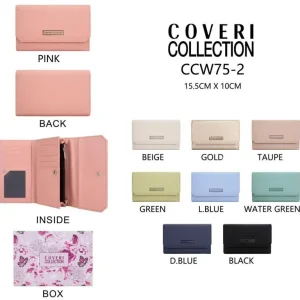 Monedero Sintético Mujer con Compartimentos Interiores y Espacio para Tarjetas Coveri Collection