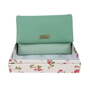 Monedero Sintético Bicolor de Mujer Coveri Collection con Caja, Solapa y Bolsillo Trasero